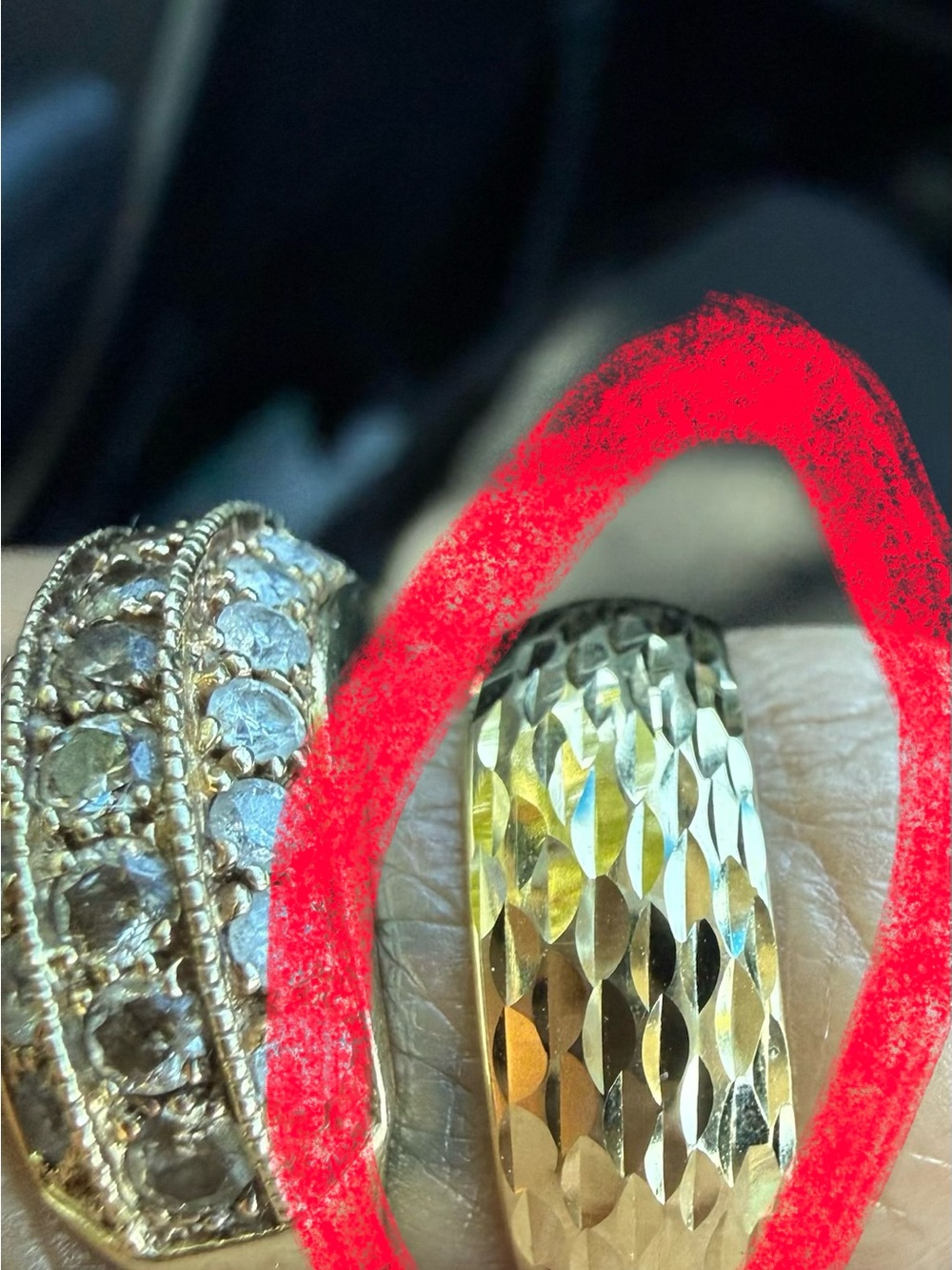 10k Solid gold Gold Textured Dome Band Ring - Women's Fashion Jewelry